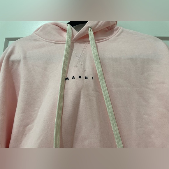 Marni logo-print cotton hoodie - Picture 2 of 8
